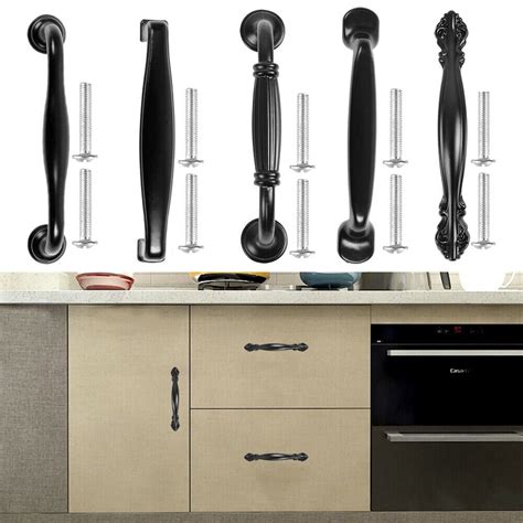 kitchen cabinet hardware black pulls